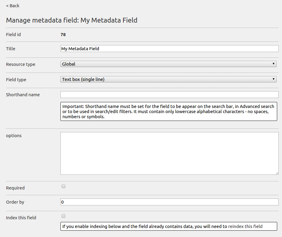 Creating And Deleting Metadata Fields Resourcespace