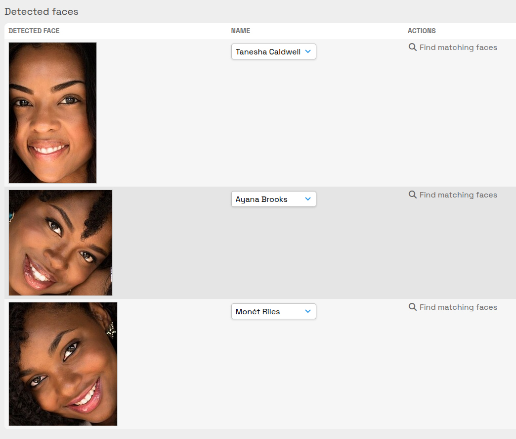 Faces demo