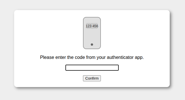 TOTP code entry