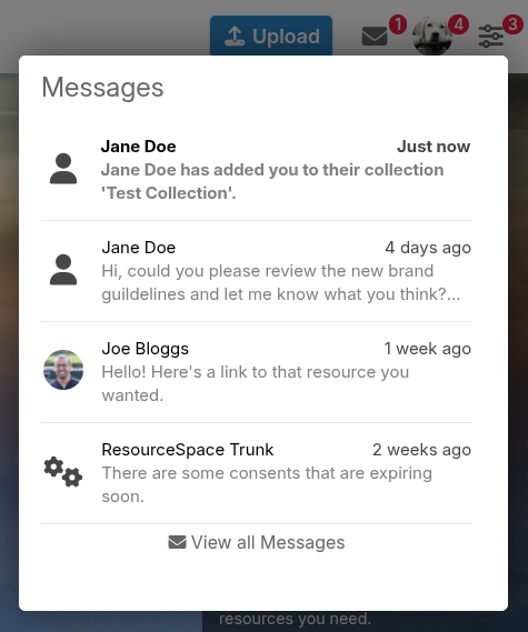 Messaging Popup
