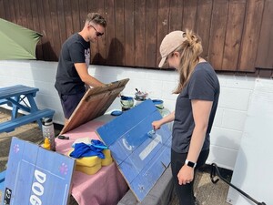 Community volunteering: NAWT sign painting