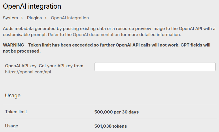 Token Monitoring and Warning