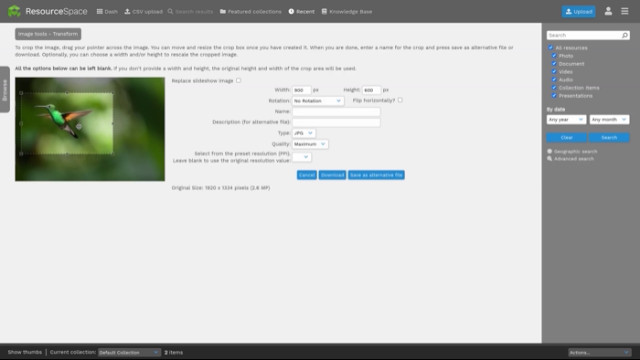 Edit digital assets with the Image Tools
