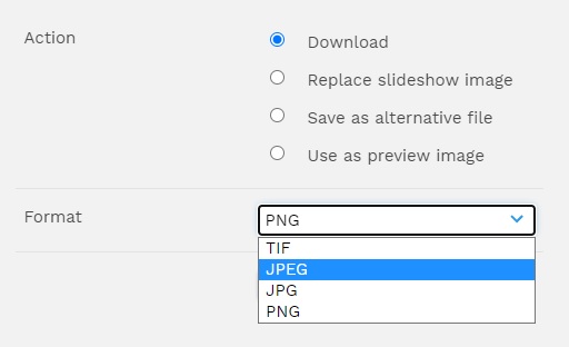 Web suitable file types in ResourceSpace