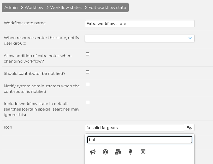 Workflow state edit
