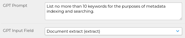 OpenAI gpt metadata field 2