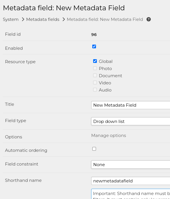 Creating Metadata