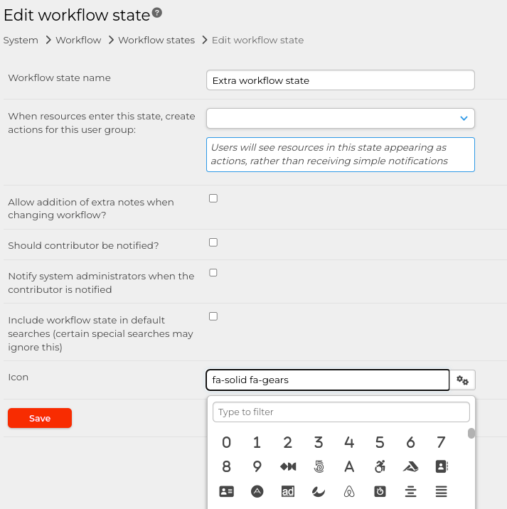 Workflow state edit