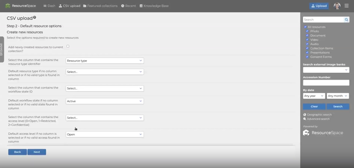 Create and edit metadata via CSV upload