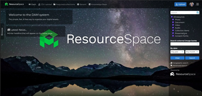 How to add a News segment to ResourceSpace