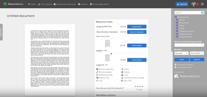 Split PDFs into multiple pages