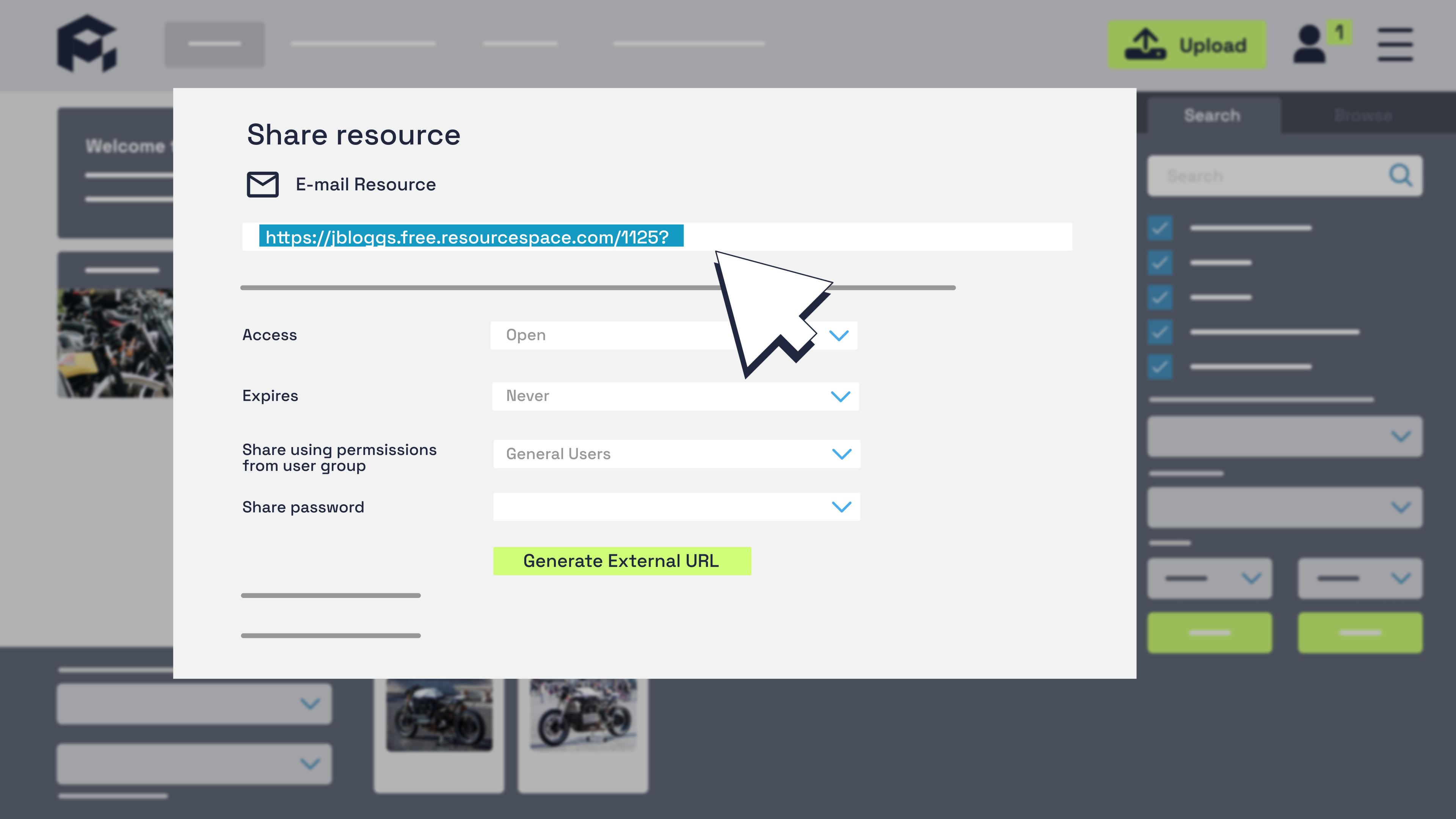 Securely sharing digital assets with ResourceSpace